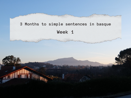 Three months to simple sentences in Basque