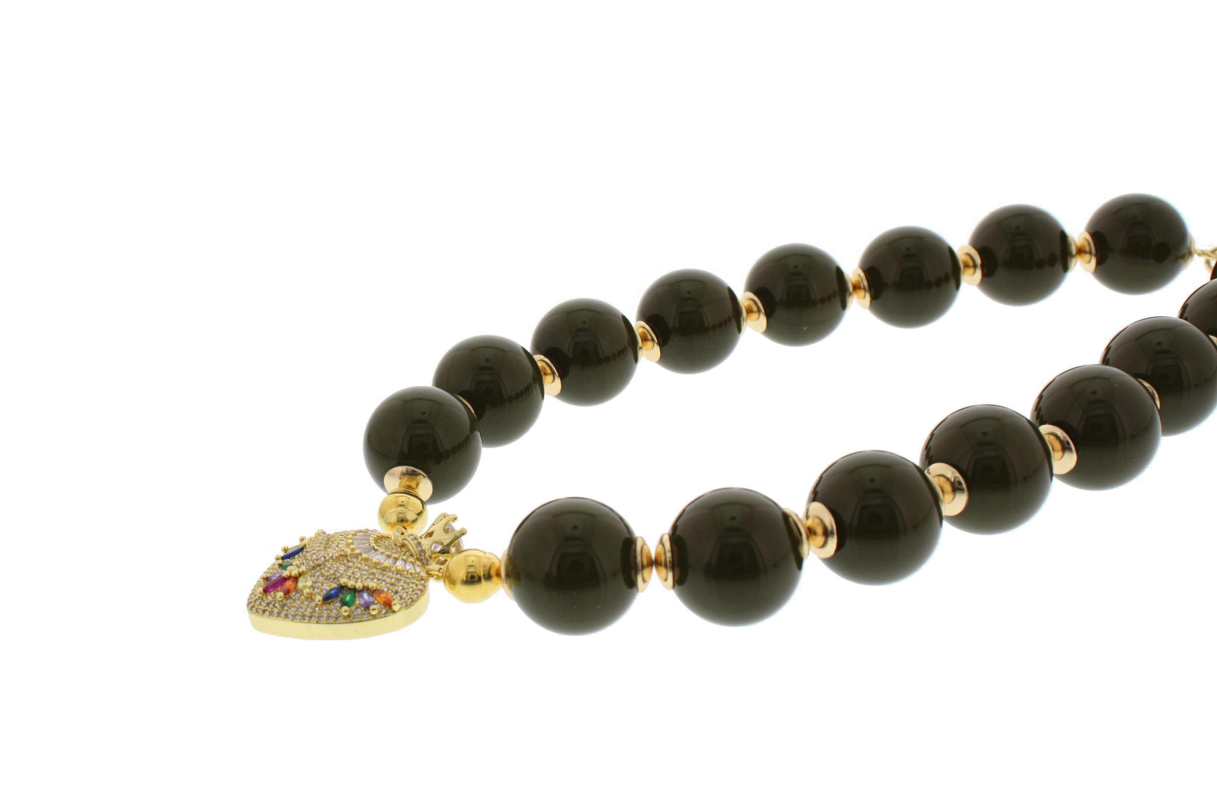 Multi-colored Heart Pendant Necklace