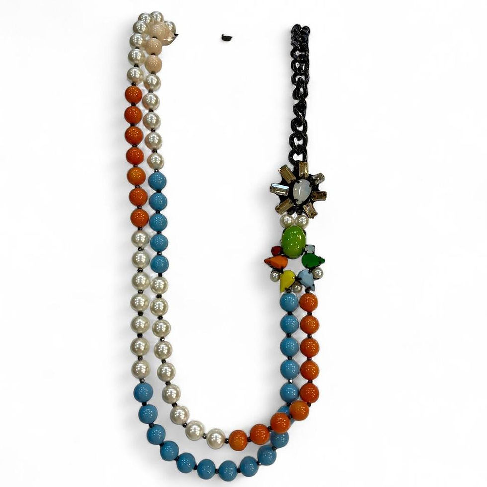 Thumbnail: Vibrant Bead, Pearl & Crystal Necklace