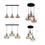 Миниатюра: Home decorative diamond shape design hemp rope hanging lamp 5