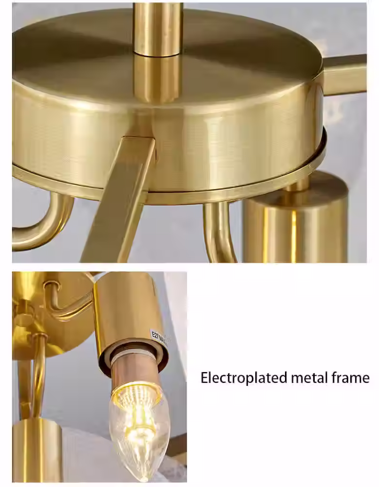 Miniature : Seeded Bubble-Glass Disc Layered Drum Chandelier - Gold, E14