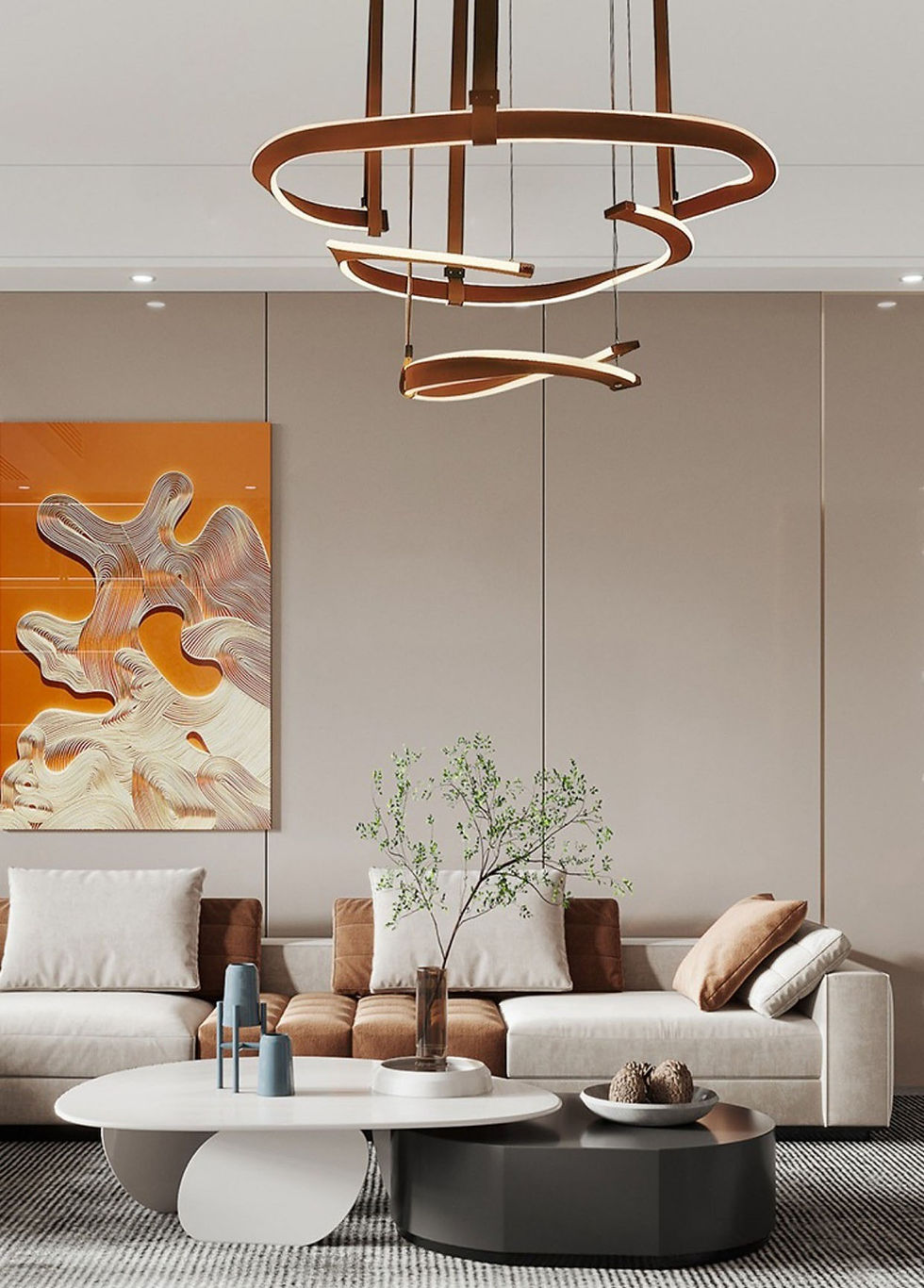 Миниатюра: Luxury Leather Strap Chandelier Pendant Light Fixture