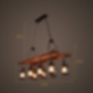 Miniatura: Antique high ceiling decor wooden ladder design chandelier lamp size