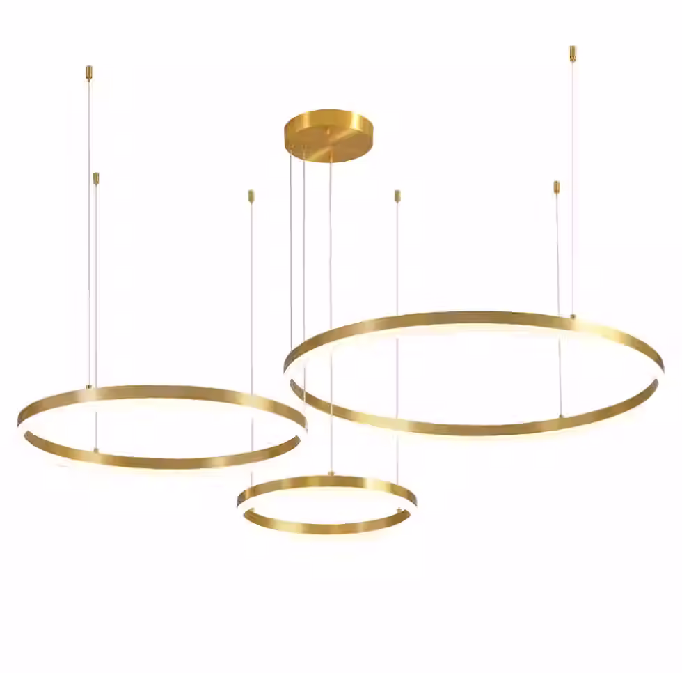 Tiered Acrylic Ring LED Chandelier – 3 / 4-Ring, 3-CCT_1