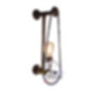 Industrial design bicycle gear chain pipe wall light fixture