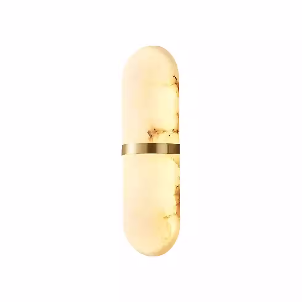 Capsula Alabaster Pill Wall Sconce – Banded Integrated LED Light