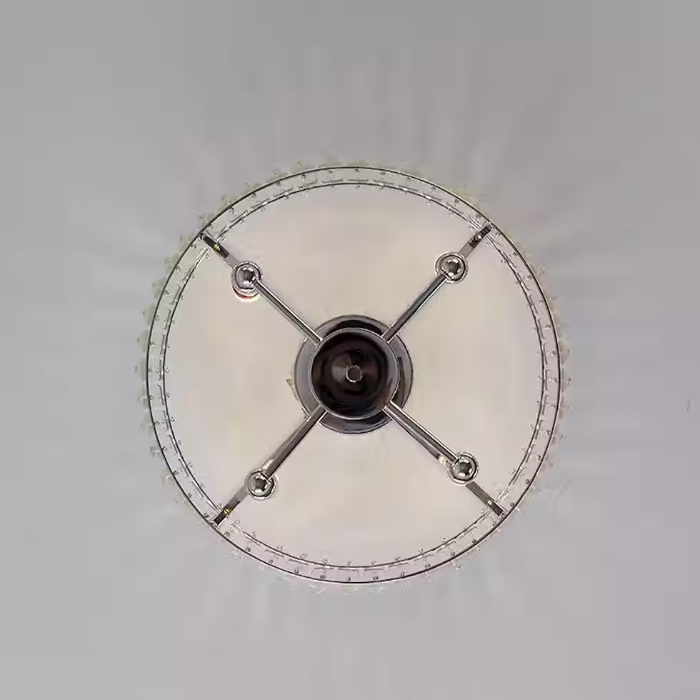Miniatura: Crystal Prism Drum Ceiling Light - Chrome, E14