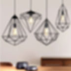 Kitchen island led pendant light diamond shape nordic pendant lamp