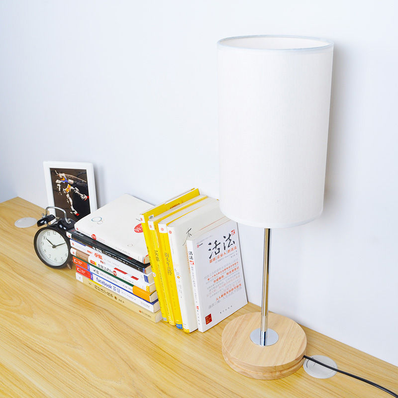 Miniature : Nordic design modern simple wood base desk table night lamp 4