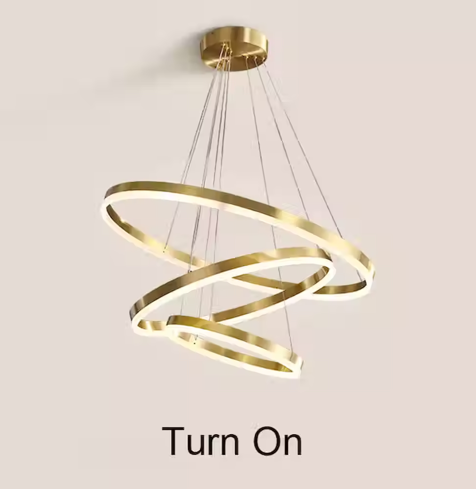 Miniatura: Tiered Acrylic Ring LED Chandelier – 3 / 4-Ring, 3-CCT_2