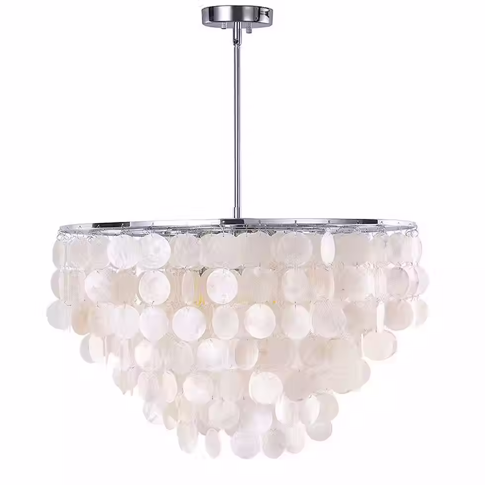 Miniature : Capiz Seashell Tiered Chandelier - Gold, E14