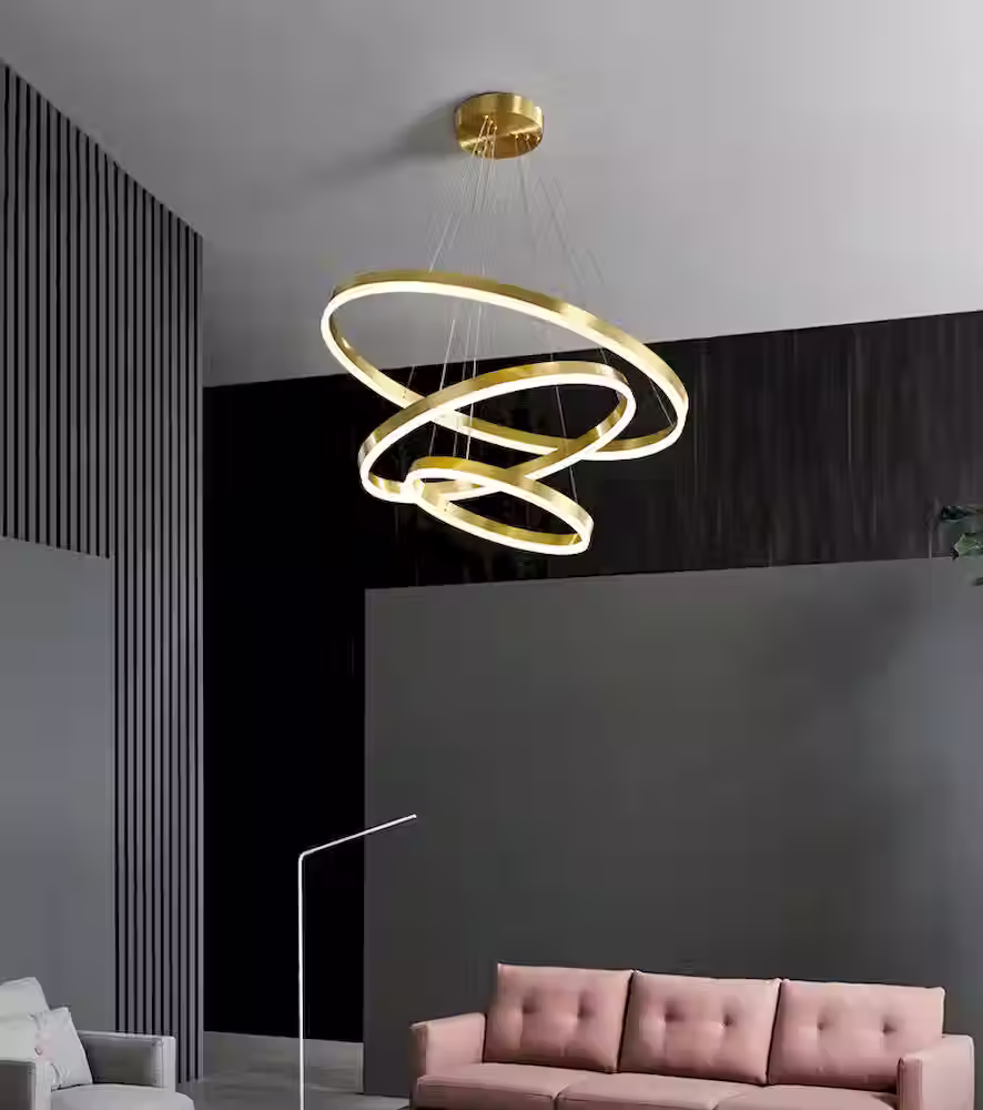 Miniatura: Tiered Acrylic Ring LED Chandelier – 3 / 4-Ring, 3-CCT_8