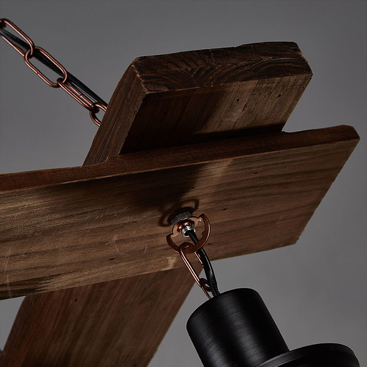 Thumbnail: Pendant lights hanging chain ceiling lamp wooden restaurant lamp