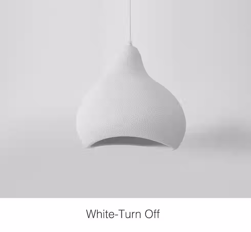 Miniature : Wabi-Sabi Onion Dome Pendant Light – Textured White, E27 Dia 38cm