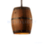 Rustic retro decor wooden wine barrel hanging pendant lamp