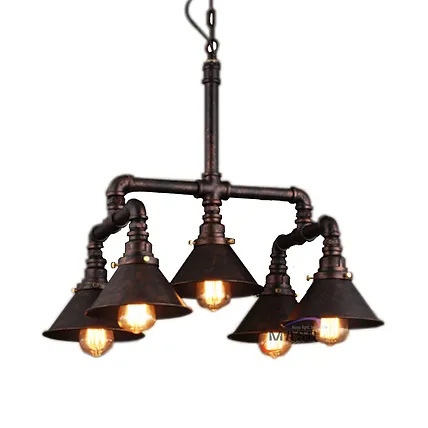 Rustic Deco Led Pipe Designed Lighting Chandelier Lamp