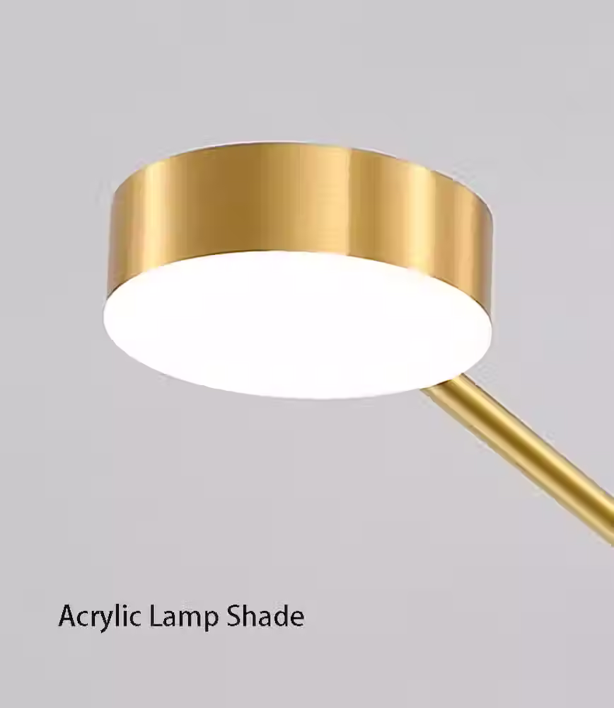 Thumbnail: Post-Modern Brass Rotatable-Arm LED Disc Chandelier, 4/6/8 Light