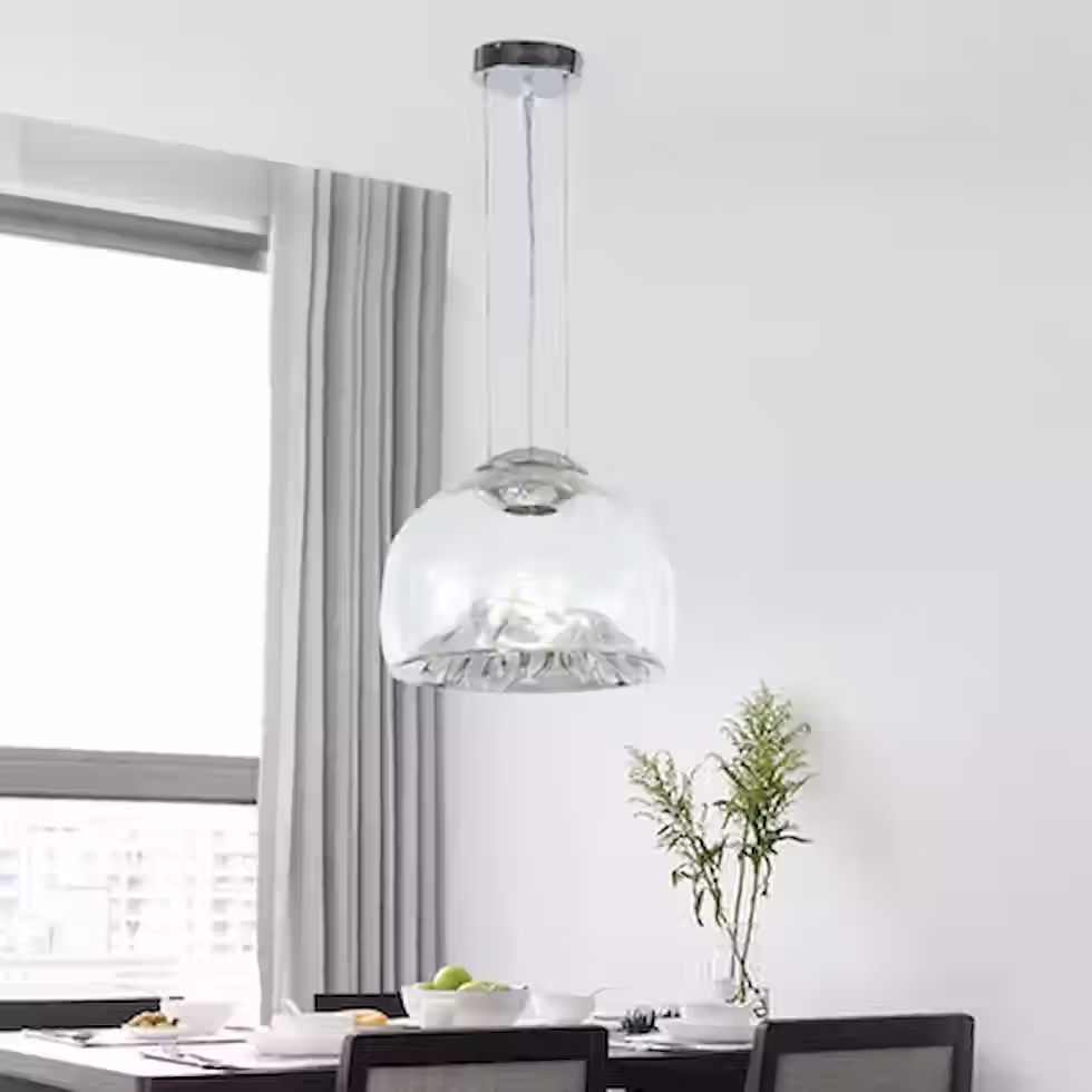 Miniature : Golden Mountain Glass Dome Pendant – Ø40xH30cm, LED 12W 3000K_8