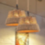 Vintage design flower pot shape hemp rope pendant lamp
