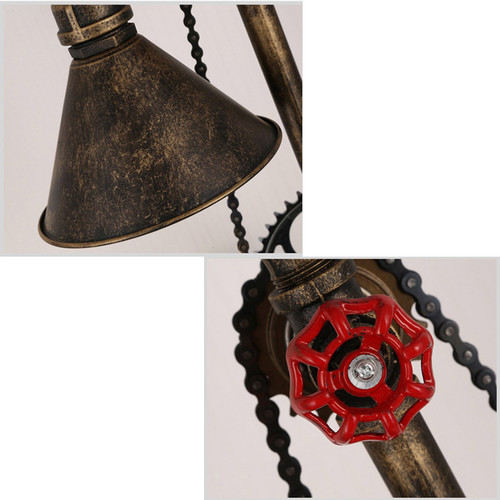 Industrial decor pipe light design LED bike table desk lamp Maso