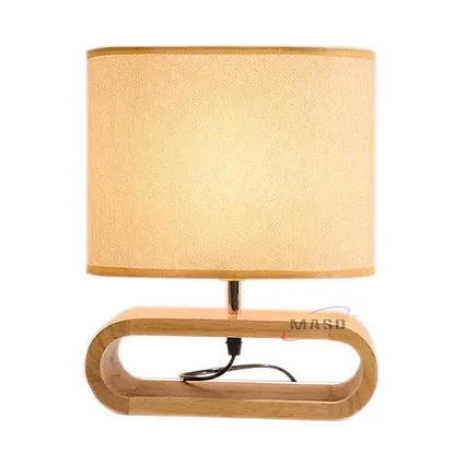 Nordic Wood E27 LED table lamp Oak design modern desk lamp for bedside decorate