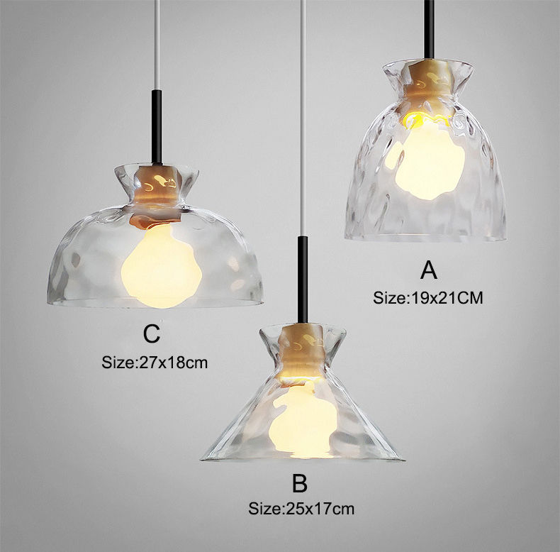 الصورة المصغرة: A+B+C design glass decorative lampshade hanging light set