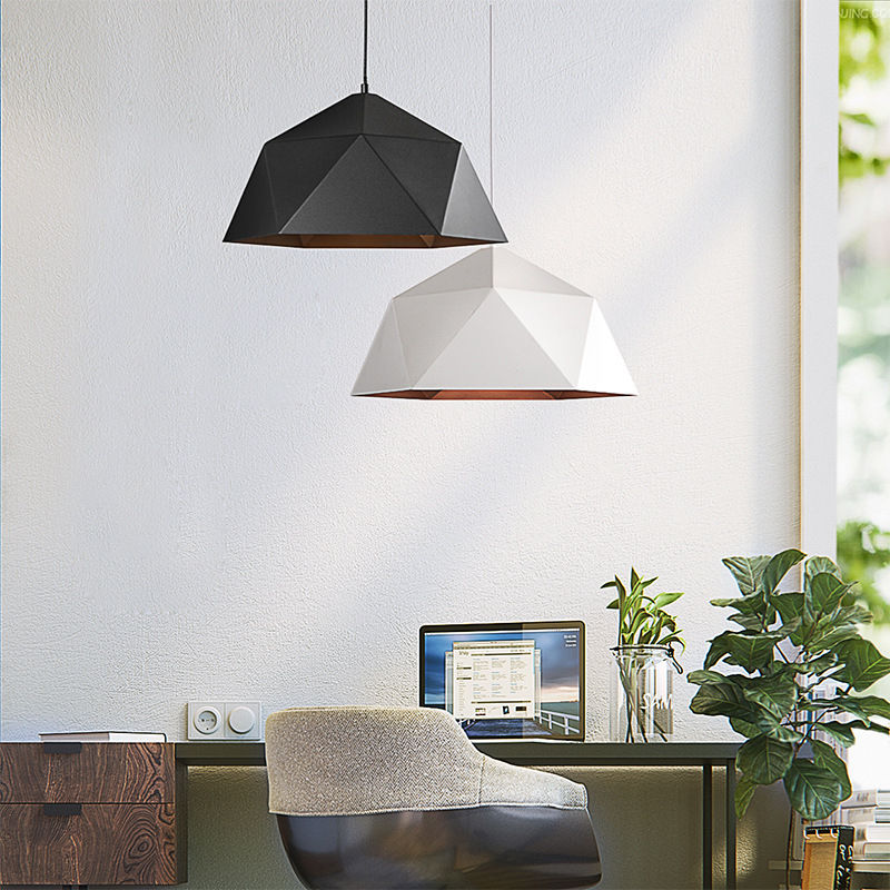 Miniature : Modern art design metal geometric lamp shade pendant light 6