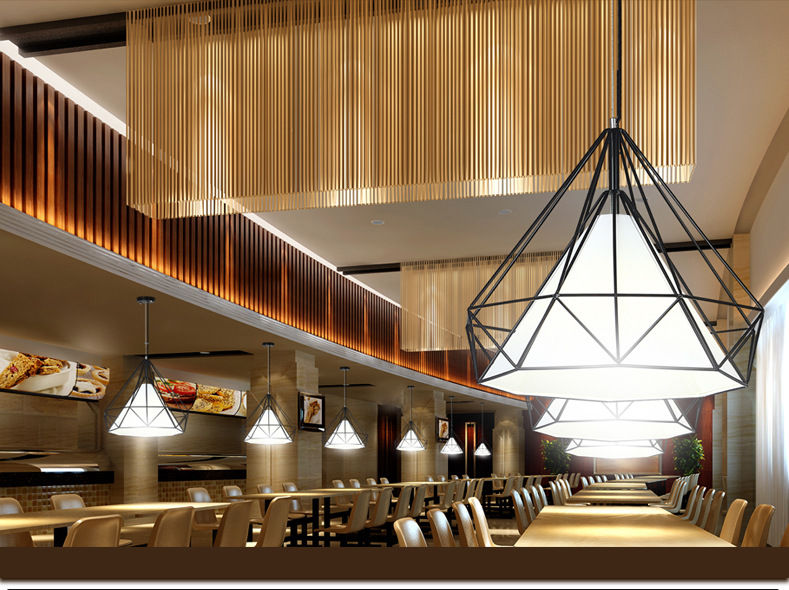 Miniature : Lampes suspendues nordiques LED lumière de suspension de cuisine linéaire