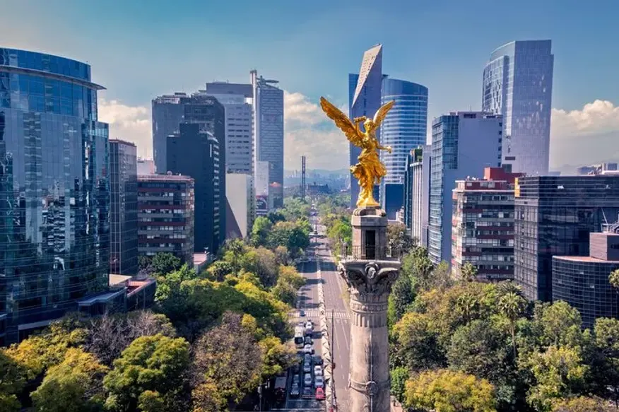 Una vista área del norte de la ciudad de mèxico