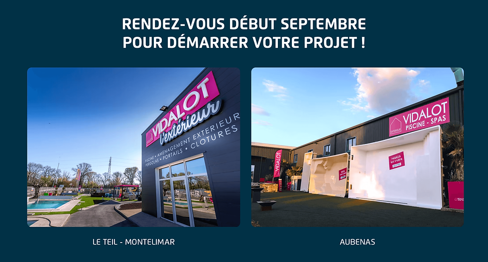 nos 2 agences vidalot piscine & spa aubenas et le teil montelimar