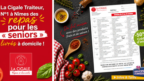 menus repas senior La Cigale traiteur a nimes semaine du 13 octobre 2026