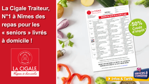 La Cigale Traiteur : menu "repas senior" à nimes pour la semaine du 05 mai 2026