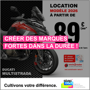 creation campagne de communication print et digital envie2rouler par stepcom agence a nimes