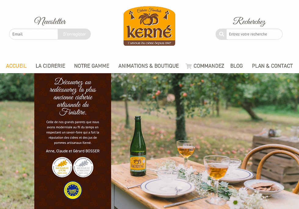 site internet Kerné par stepcom agence communication nimes