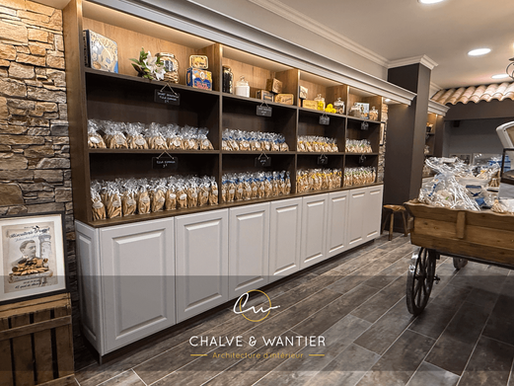creation point de vente architecture commerciale biscuiterie puger a sete