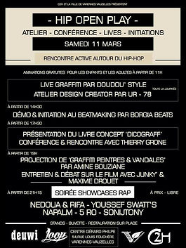 UR-78 atelier graffiti, customisation de vinyle et affiche, deco graffiti, HIP OPEN PLAY
