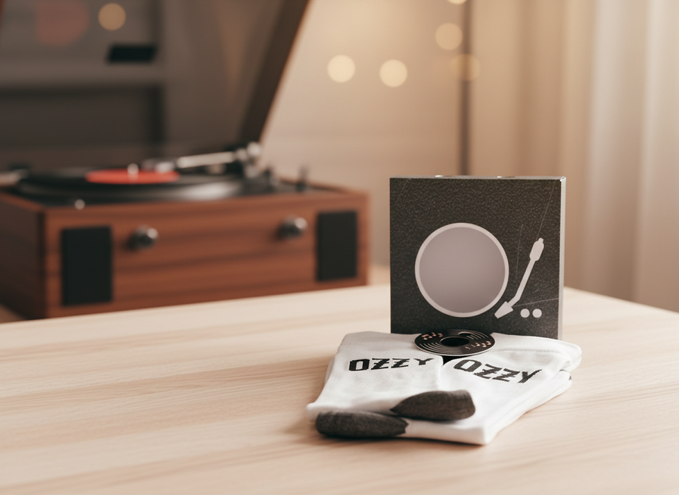 Ozzy-inspired novelty socks