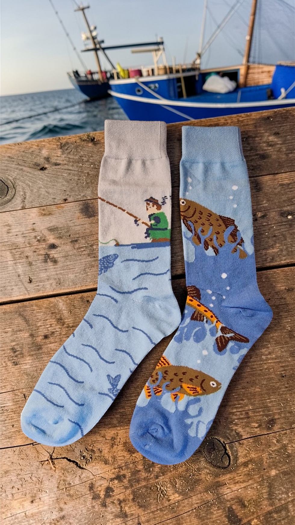 Thumbnail: Fishing Socks Gift Set with “Gone Fishing” Gift Box (Adult UK 6.5–11)