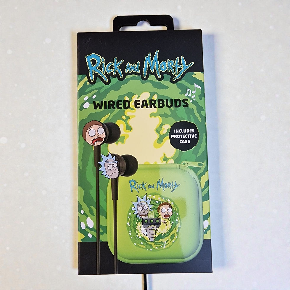 Thumbnail: Rick and Morty Wired Earbuds – Shockproof, Water-Resistant Case, Official Collectible