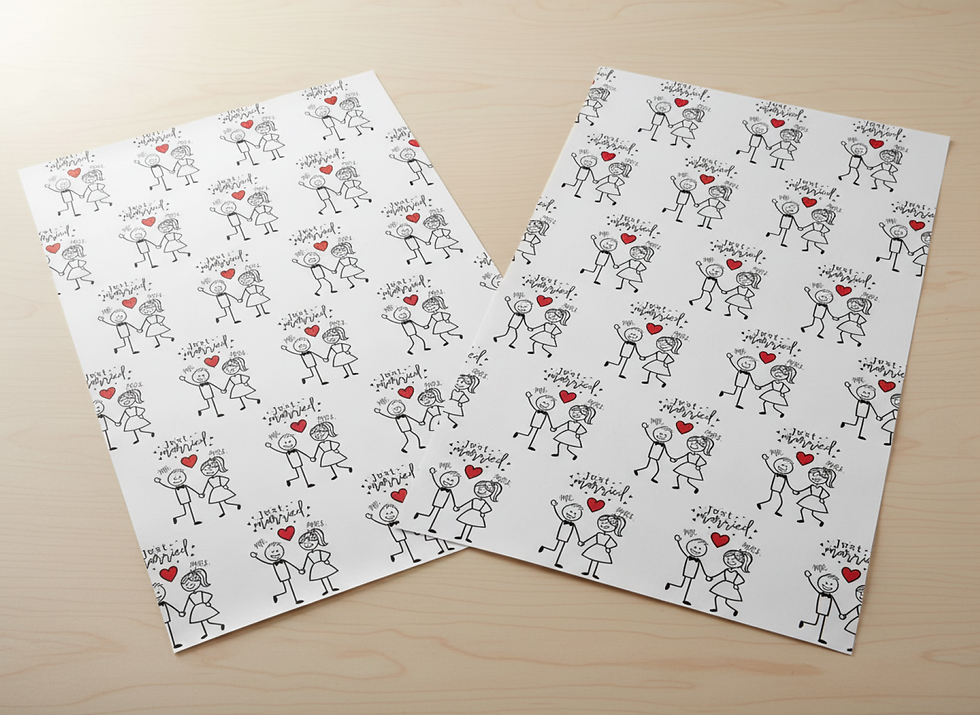 Thumbnail: Just Married Wedding Wrapping Paper