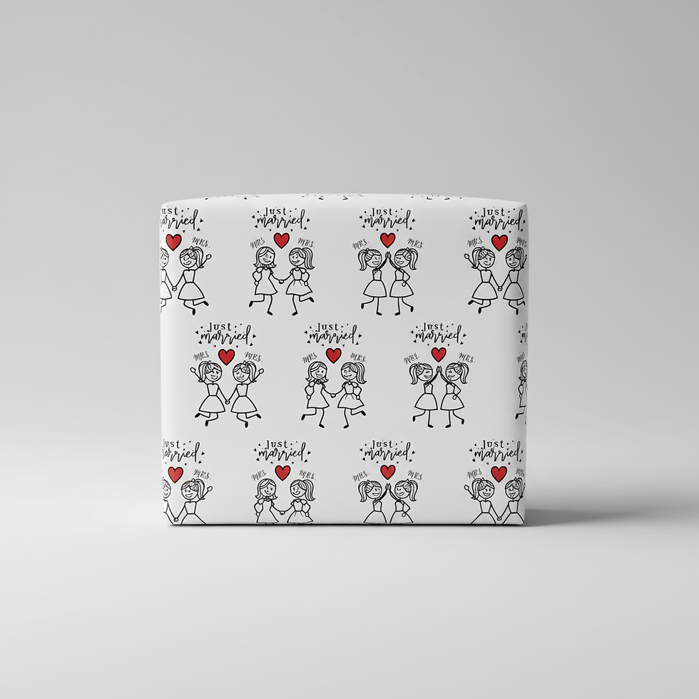 Thumbnail: Just Married Wedding Wrapping Paper