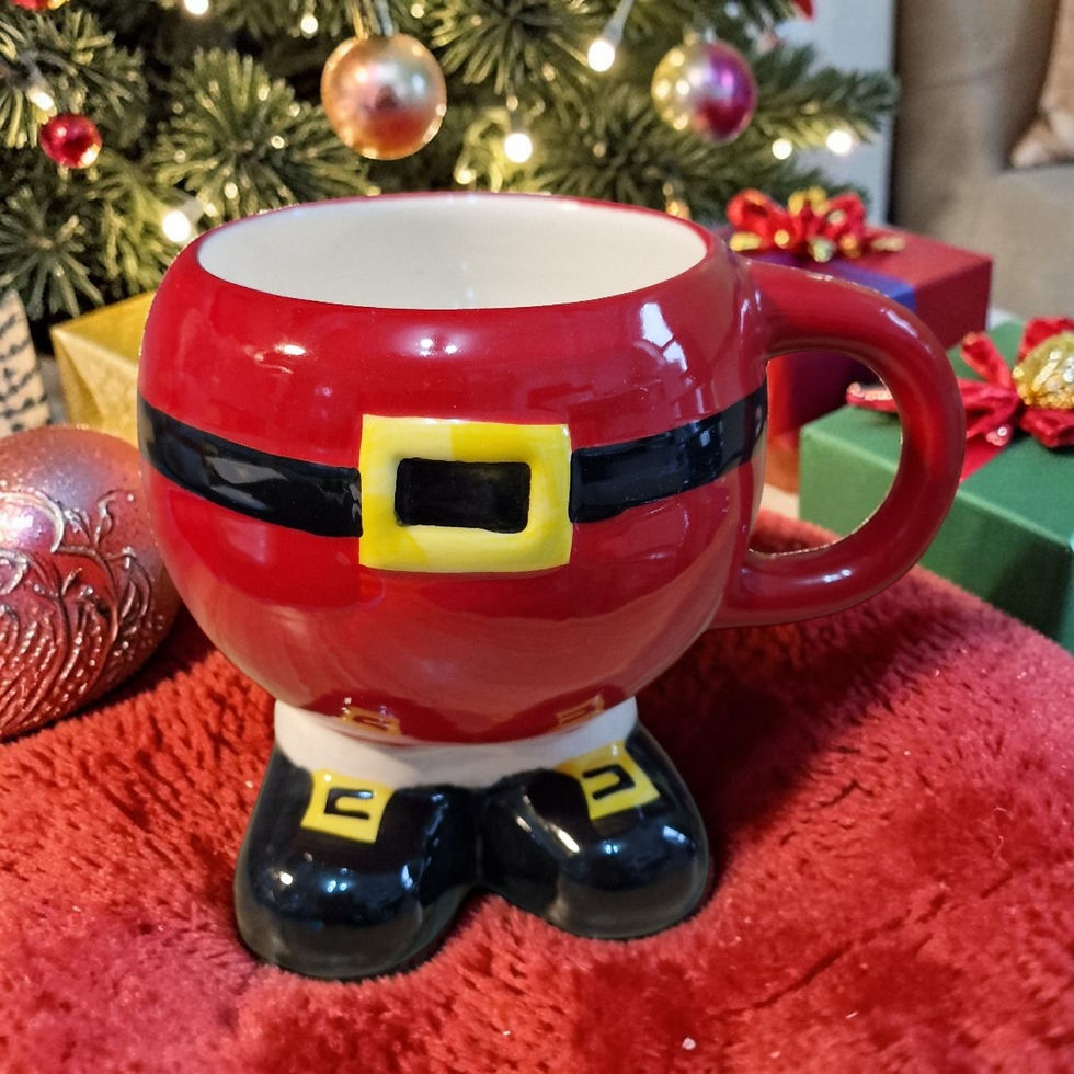 Thumbnail: Santa Belt Ceramic Mug with Feet