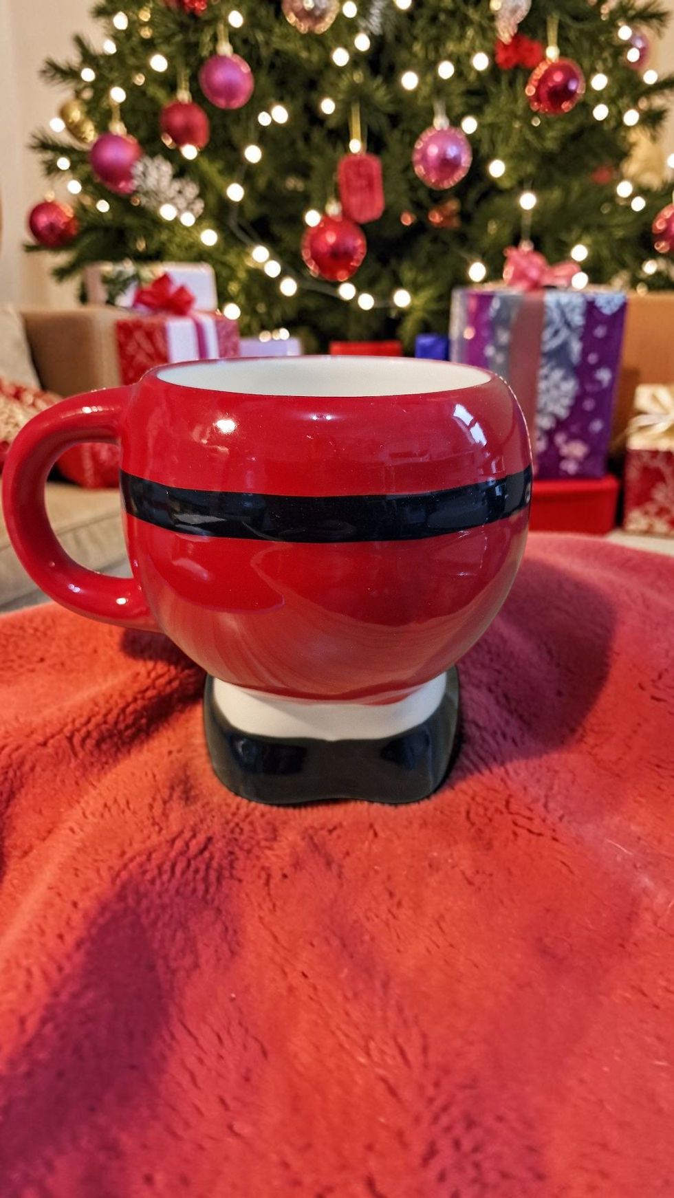 Thumbnail: Santa Belt Ceramic Mug with Feet