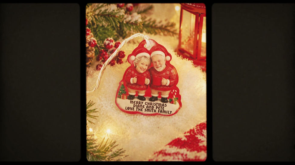 Thumbnail: Personalised 2D Acrylic Christmas Ornament | Add Your Own Face