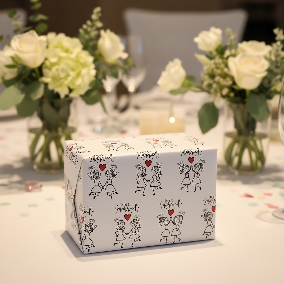 Thumbnail: Just Married Wedding Wrapping Paper
