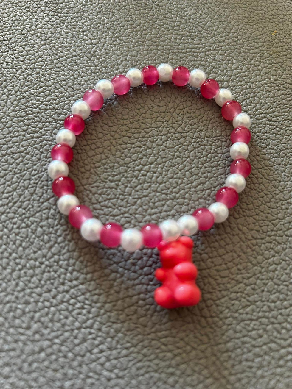 Thumbnail: Gummy Bear Glass Bead Bracelet