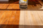 half sanded floor