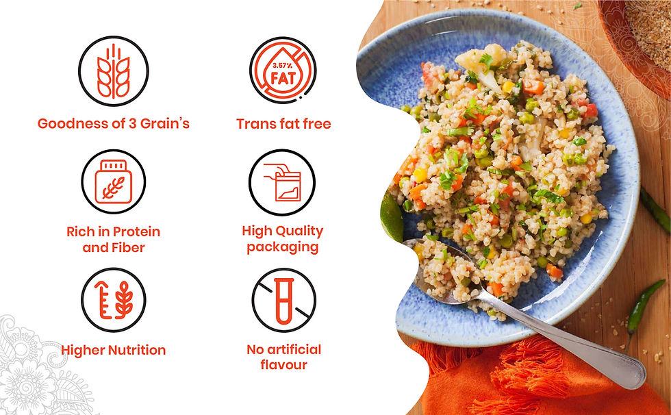 Thumbnail: Naturpro Multi-Grain Dalia (Millet porridge) - 400g (3-Grain Daliya)