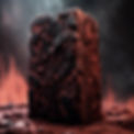 a block of red and black clay in embers, detailed, close up, sci fi.jpg