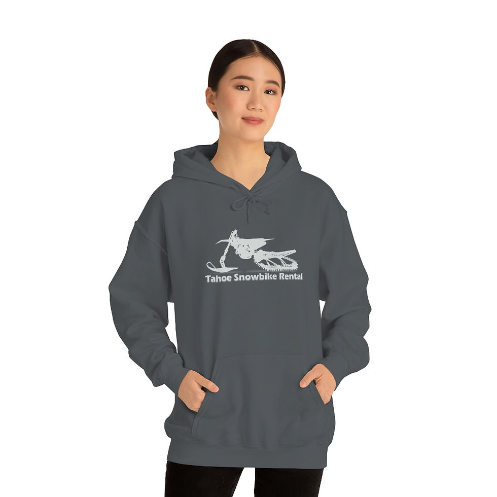 Thumbnail: Tahoe Snowbike Rental White Logo - Unisex Premium Pullover Hoodie